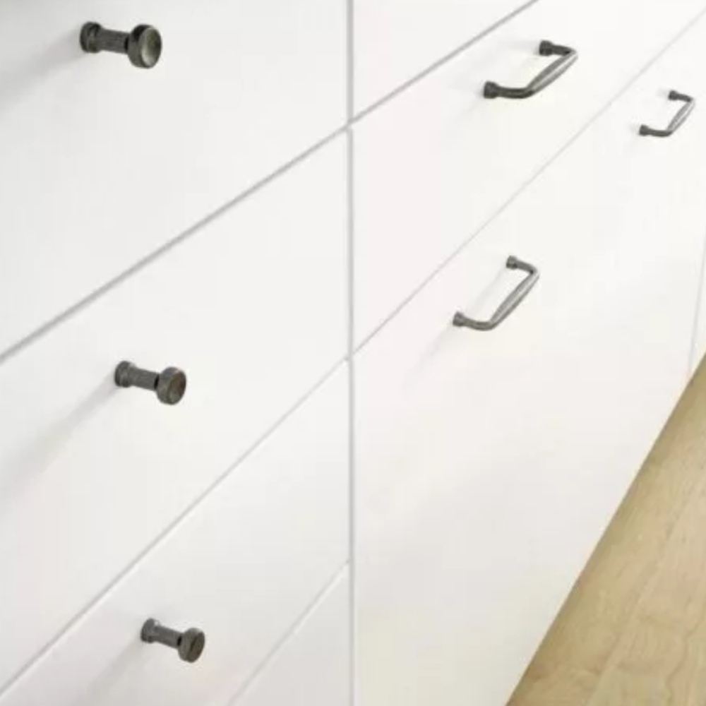 IKEA Drawer Knobs Pulls Pewter 6-PC Lot Mollarp New